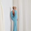 VESTIDO REBECA LONGO CAPA - AZUL SKY