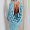 VESTIDO REBECA LONGO CAPA - AZUL SKY