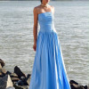 VESTIDO CECILIA BUSTO DRAPEADO JERSEY T.Q.C - AZUL