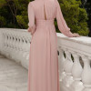 VESTIDO ELISABETE MANGA LONGA CHIFFON - ROSÉ