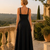 VESTIDO OLIVIA JERSEY ALÇAS TRANÇADAS - PRETO