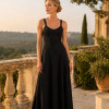 VESTIDO OLIVIA JERSEY ALÇAS TRANÇADAS - PRETO