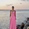 VESTIDO OLIVIA JERSEY ALÇAS TRANÇADAS - ROSA