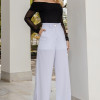 BLUSA LIZ TULE MANGA LONGA OMBRO A OMBRO - PRETO