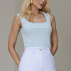 BLUSA REGATA EDNA CANELADA - AZUL CLARO