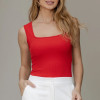 BLUSA REGATA EDNA CANELADA - VERMELHO