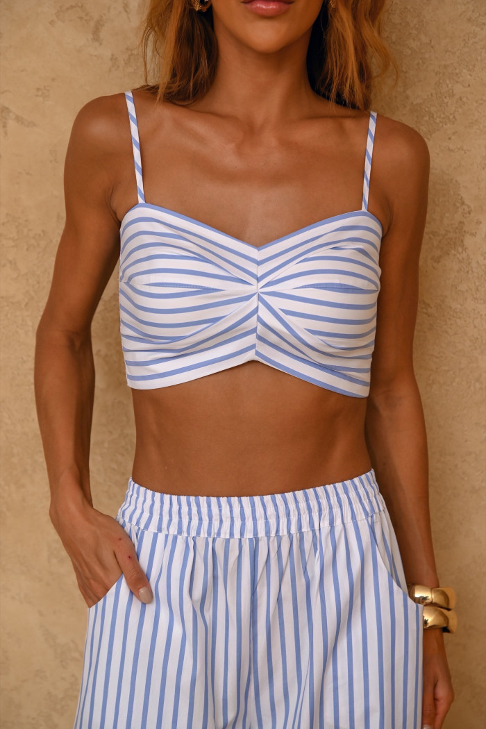 TOP SUMMER LISTRAS - AZUL
