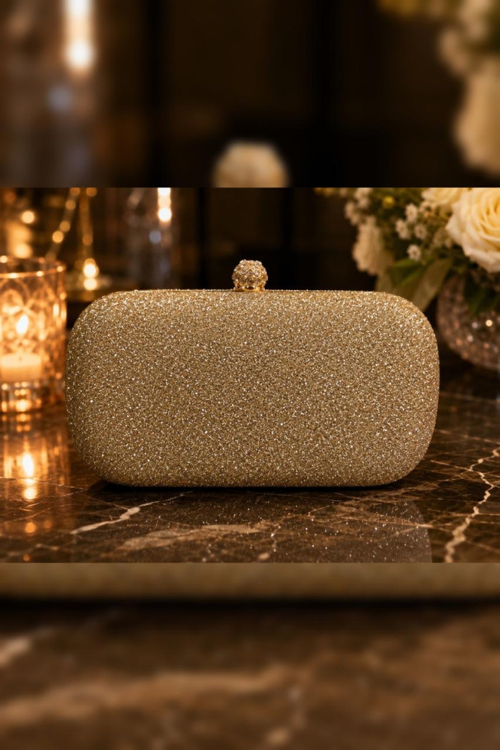 CLUTCH FESTA EXPLENDORE PEDRARIA - DOURADA