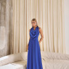 VESTIDO DUBLIN LONGO GOLA BOBA - AZUL ROYAL