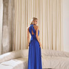 VESTIDO DUBLIN LONGO GOLA BOBA - AZUL ROYAL