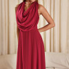 VESTIDO DUBLIN LONGO GOLA BOBA - MARSALA