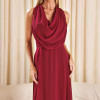 VESTIDO DUBLIN LONGO GOLA BOBA - MARSALA