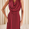 VESTIDO DUBLIN LONGO GOLA BOBA - MARSALA