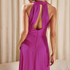 VESTIDO DUBLIN LONGO GOLA BOBA - FÚCSIA