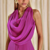 VESTIDO DUBLIN LONGO GOLA BOBA - FÚCSIA