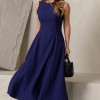 VESTIDO MADRID MIDI RODADO - AZUL MARINHO