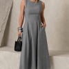 VESTIDO MADRID MIDI RODADO - CINZA