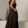 VESTIDO MADRID MIDI RODADO - MARROM