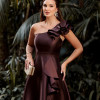 VESTIDO DE FESTA ANTONELLA ZIBELINE - MARROM
