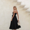 VESTIDO SEPHORA LAÇO BUSTO GODÊ - PRETO