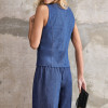 CONJUNTO THALITA COLETE E CALÇA BAREL JEANS - LAVAGEM CLARA
