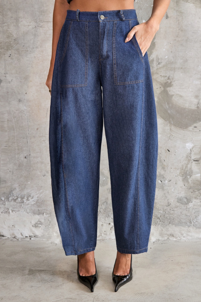 CONJUNTO THALITA COLETE E CALÇA BAREL JEANS - LAVAGEM CLARA