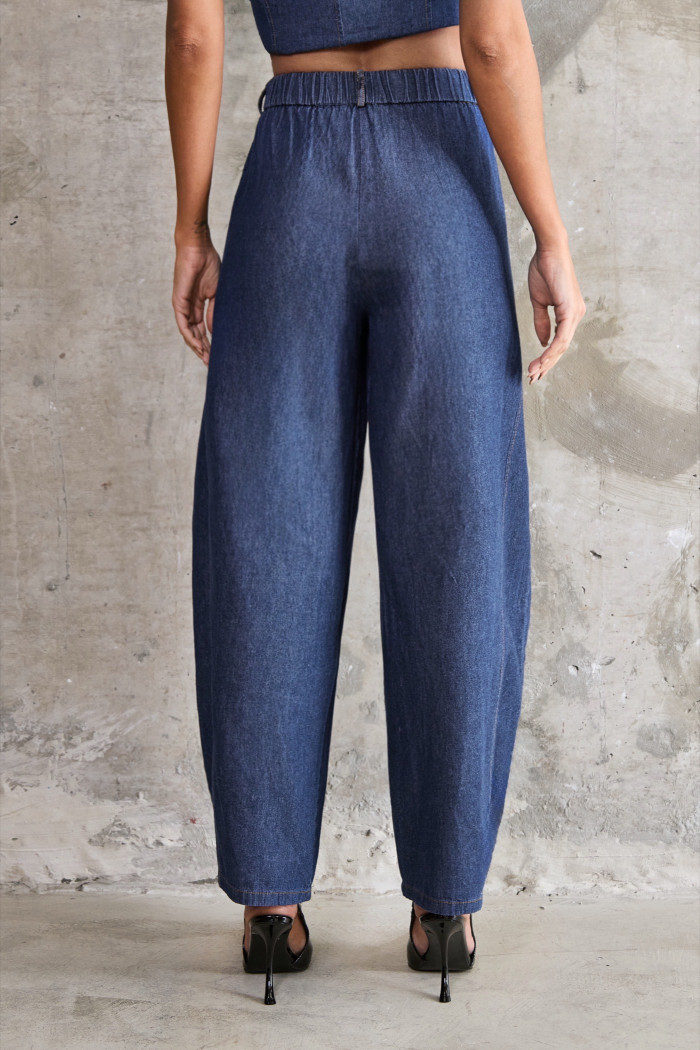 CONJUNTO THALITA COLETE E CALÇA BAREL JEANS - LAVAGEM CLARA