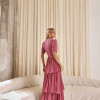 VESTIDO CHARLOTE LONGO CAMADAS - ROSÉ