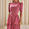 VESTIDO CHARLOTE LONGO CAMADAS - ROSÉ