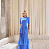 VESTIDO CHARLOTE LONGO CAMADAS - AZUL OCEAN