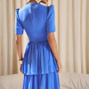 VESTIDO CHARLOTE LONGO CAMADAS - AZUL OCEAN