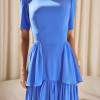 VESTIDO CHARLOTE LONGO CAMADAS - AZUL OCEAN