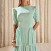 VESTIDO CHARLOTE LONGO CAMADAS - VERDE MENTA