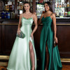 VESTIDO ANALU ZIBELINE BUSTO PAETÊ TIRAS COSTAS - VERDE MENTA