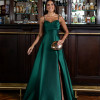 VESTIDO ANALU ZIBELINE BUSTO PAETÊ TIRAS COSTAS - VERDE ESMERALDA