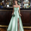 VESTIDO ANALU ZIBELINE BUSTO PAETÊ TIRAS COSTAS - VERDE MENTA