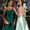 VESTIDO ANALU ZIBELINE BUSTO PAETÊ TIRAS COSTAS - VERDE MENTA