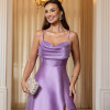 VESTIDO ANALU ZIBELINE BUSTO PAETÊ TIRAS COSTAS - LAVANDA