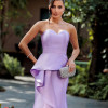 VESTIDO GLAM DECOTE CORAÇÃO ZIBELINE T.Q.C - AZUL SERENITY