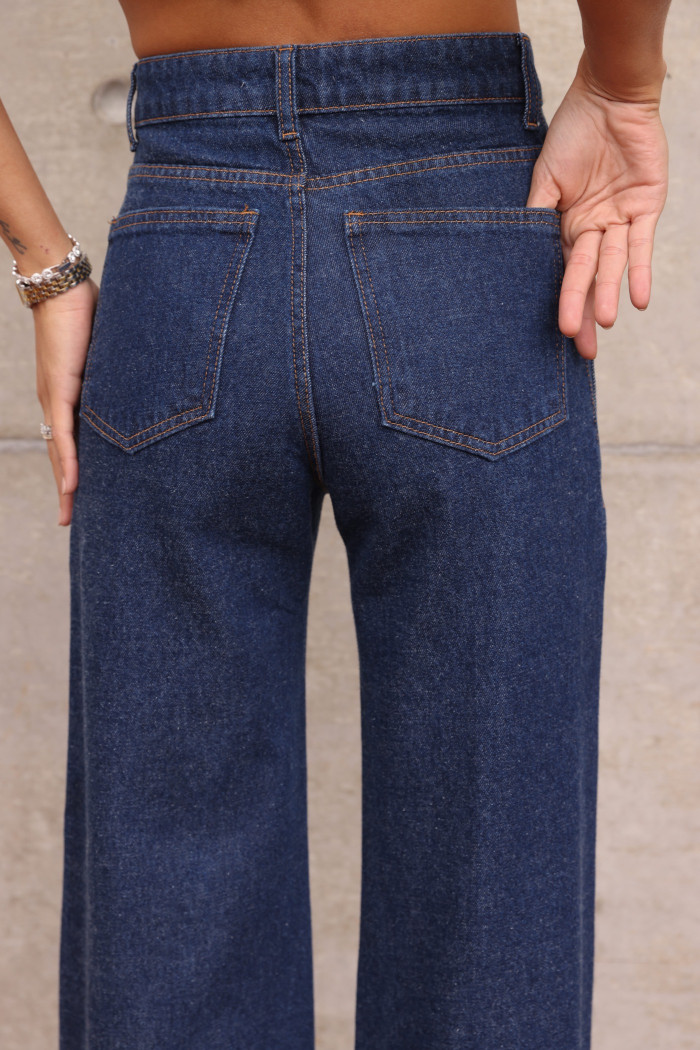 CALÇA BERLIM JEANS BOLSOS - AZUL