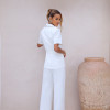CONJUNTO CATARINA ALFAIATARIA BLAZER E COLETE COM CINTO - BRANCO