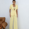 CONJUNTO CATARINA ALFAIATARIA BLAZER E COLETE COM CINTO - CAMOMILA