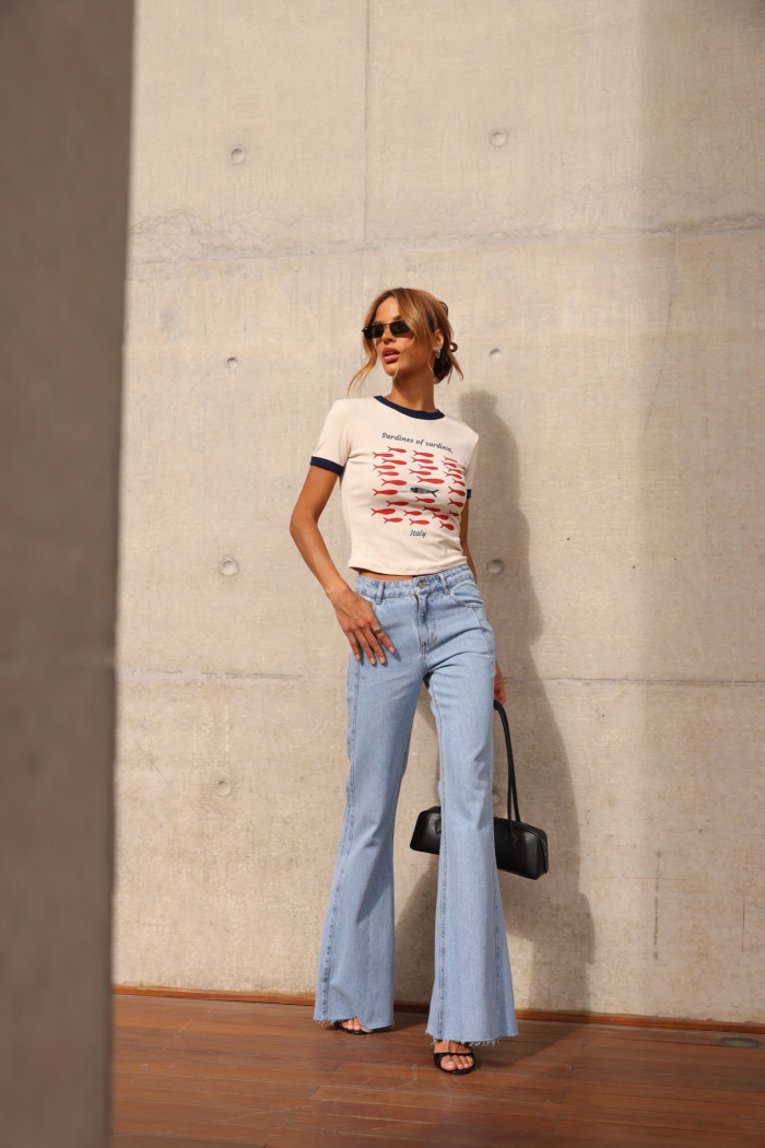 CALÇA BIRMINGHAM JEANS FLARE - AZUL CLARO