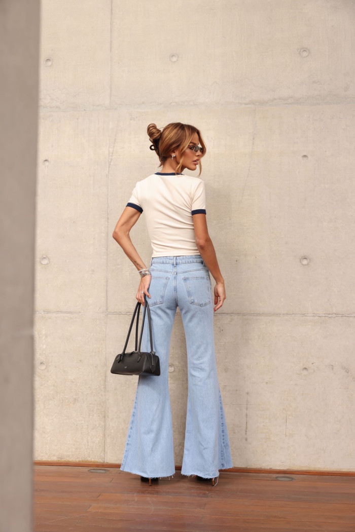 CALÇA BIRMINGHAM JEANS FLARE - AZUL CLARO