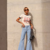 CALÇA BIRMINGHAM JEANS FLARE - AZUL CLARO
