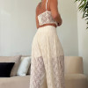 CONJUNTO NORONHA RENDA BLUSA E CALÇA - CREME