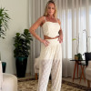 CONJUNTO NORONHA RENDA BLUSA E CALÇA - CREME