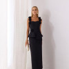 VESTIDO NEW ROMANTICS LONGUETE ALFAIATARIA - PRETO