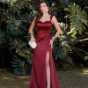 VESTIDO DE FESTA THALÍA DECOTE CORAÇÃO ALFAIATARIA PRADA - MARSALA