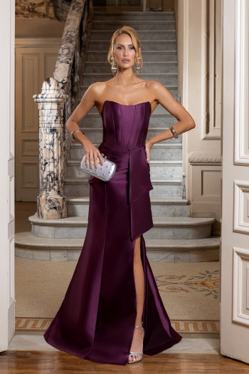 VESTIDO DE FESTA ALESSIA ZIBELINE T.Q.C - ROXO